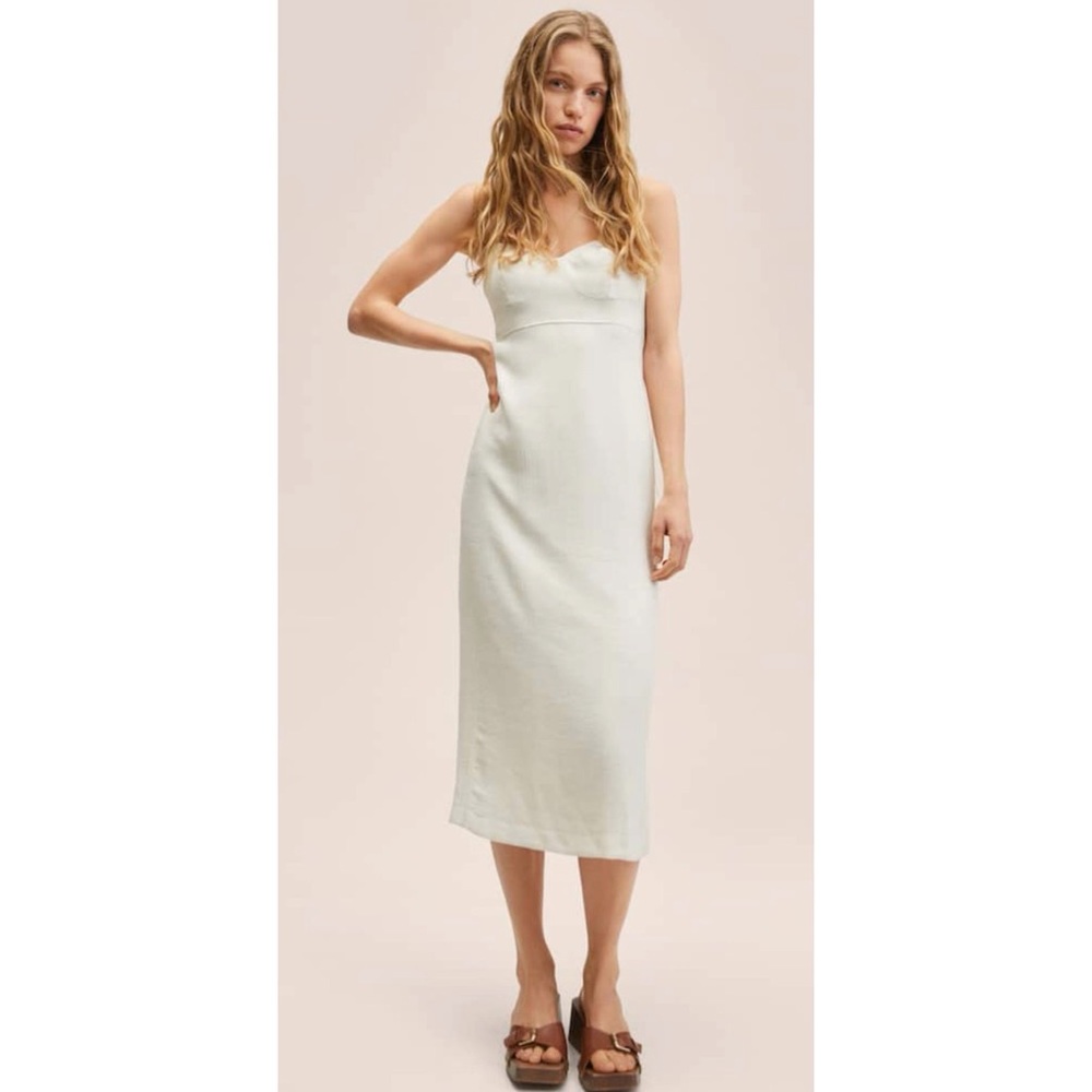 NWT mango textured flowy dress